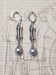 Image of Art Nouveau Gray Pearl Earrings - Art Nouveau Style Jewelry - Alfons Mucha - Gilded Age Earrings ...