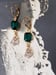 Image of Emerald Green Crystal Art Deco Earrings - 1920s Art Deco Jewelry - Flapper Jewelry - Great Gatsby...