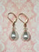 Image of Teardrop Pearl Earrings - Historical Jewelry - Dainty Pearl Earrings - Jane Austen Jewelry - Rege...