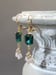 Image of Emerald Green Crystal Art Deco Earrings - 1920s Art Deco Jewelry - Flapper Jewelry - Great Gatsby...