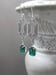 Image of Emerald Green Silver Art Deco Earrings - 1920s Art Deco Jewelry - 1920s Earrings - Flapper Jewelr...