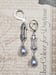 Image of Art Nouveau Gray Pearl Earrings - Art Nouveau Style Jewelry - Alfons Mucha - Gilded Age Earrings ...