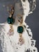 Image of Emerald Green Crystal Art Deco Earrings - 1920s Art Deco Jewelry - Flapper Jewelry - Great Gatsby...
