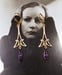 Image of Purple and Gold Art Deco - 1920s Art Deco Jewelry - Flapper Earrings - Great Gatsby Wedding - Vin...