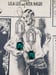 Image of Emerald Green Silver Art Deco Earrings - 1920s Art Deco Jewelry - 1920s Earrings - Flapper Jewelr...
