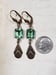Image of Peridot Green Art Deco Earrings - Delicate Dangle Earrings - 1920s Art Deco Jewelry - Flapper Jew...