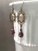 Image of Purple Crystal Earrings - 1920s Art Deco Jewelry - Purple Bridal Earrings - Flapper Jewelry - 192...