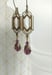 Image of Purple Crystal Earrings - 1920s Art Deco Jewelry - Purple Bridal Earrings - Flapper Jewelry - 192...