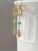 Image of Gold and Green Art Deco Earrings - 1920s Art Deco Jewelry - 1920s Earrings - Flapper Jewelry - Vi...