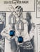 Image of Blue Rhinestone Art Deco Earrings - Art Deco Jewelry - 1920s Flapper Earrings - Edwardian Earring...