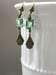 Image of Peridot Green Art Deco Earrings - Delicate Dangle Earrings - 1920s Art Deco Jewelry - Flapper Jew...