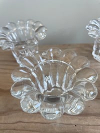 Image of 4 bougeoirs en verre 