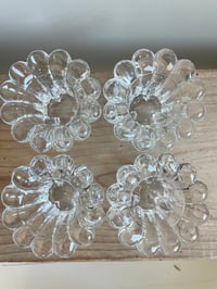 Image of 4 bougeoirs en verre 