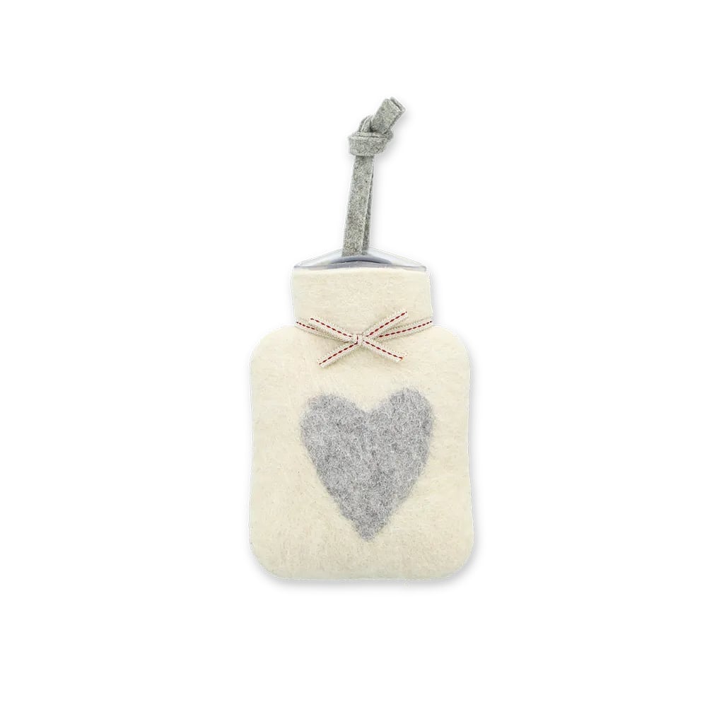 Image of Mini Bouillotte Laine Mérinos:  Coeur 