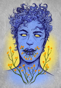 Blue Babe Print