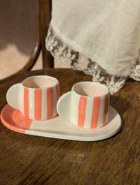 Ensemble 2 tasses Expresso et Plateau Corail