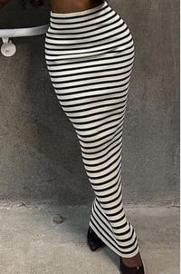 Striped maxi skirt