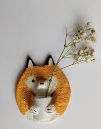 Image 3 of Ympyrä savimagneetti, kettu, karhu ja pupu