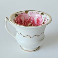 Image 1 of Antique Georgian Pink Rose Coffee Cup c.1825