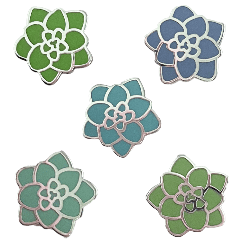 Mini Succulents Set | Enamel Pins