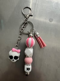Girl Skull Keychain (personlize letter in notes at checkout)