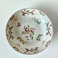 Image 1 of Antique Georgian Newhall Saucer 'Knitting Wool' Pattern c.1795