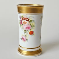 Image 4 of Antique Georgian Hand-Painted Floral Spill Vase