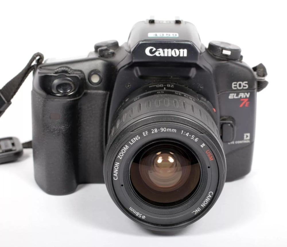 Image of Canon EOS ELAN 7E 35mm SLR Film Camera with 28-90mm II USM zoom lens #4389