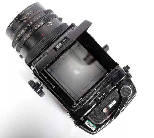 Image of Mamiya RB67 Pro 6X7 camera with WLF + 120 back + 127mm K/L lens #9529