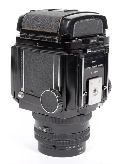 Image of Mamiya RB67 Pro 6X7 camera with WLF + 120 back + 127mm K/L lens #9529