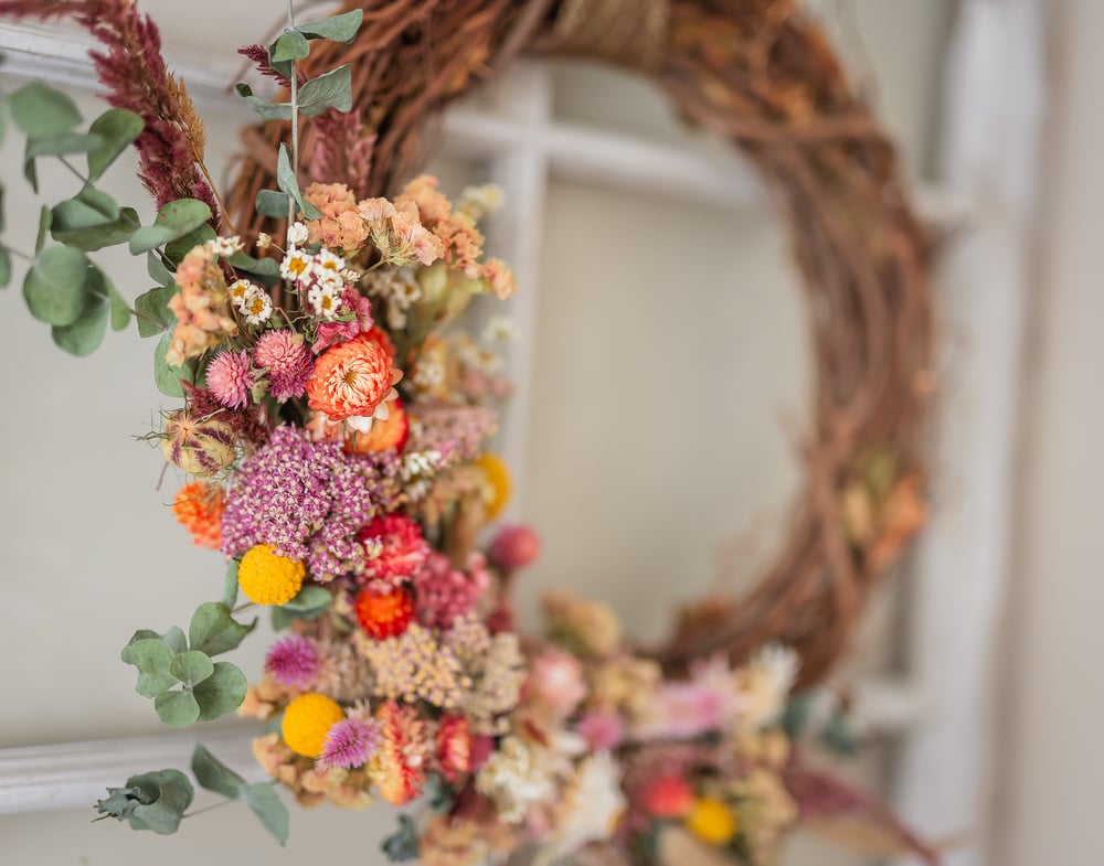 Image of Everlasting Dried Flower Wreath Class