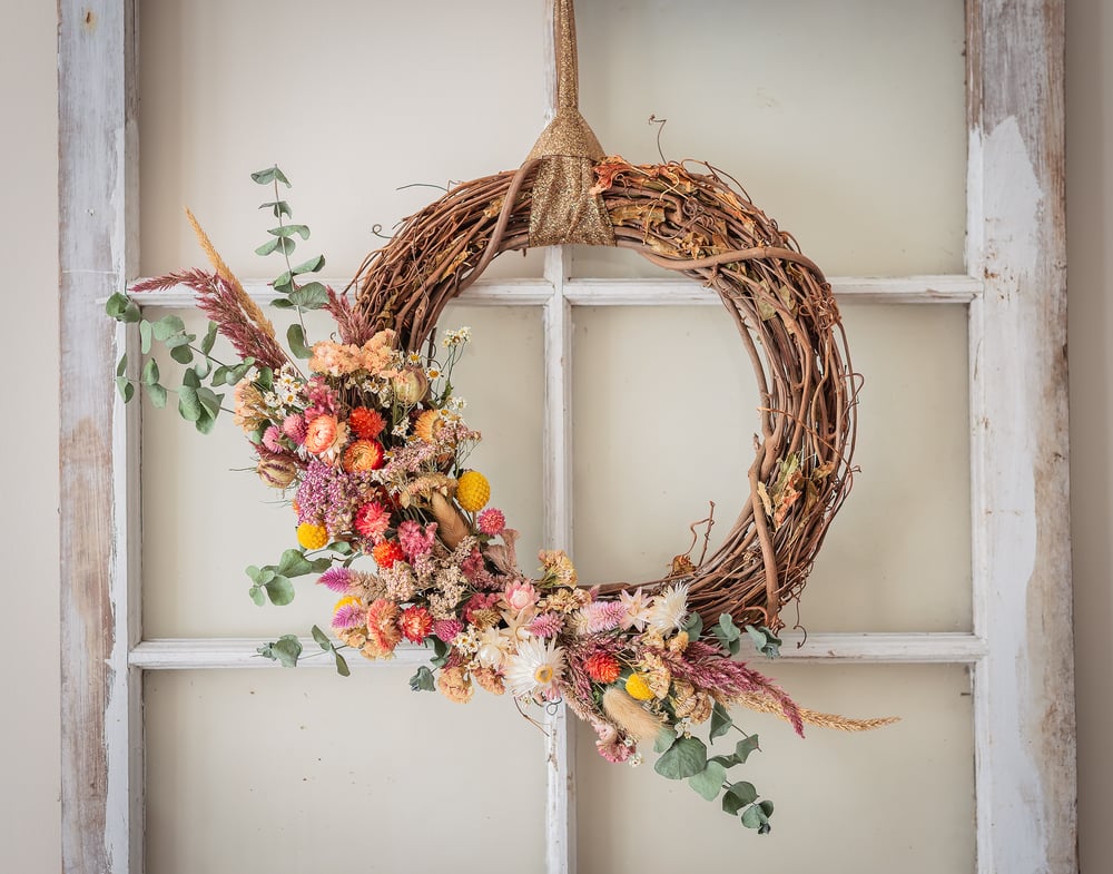 Image of Everlasting Dried Flower Wreath Class