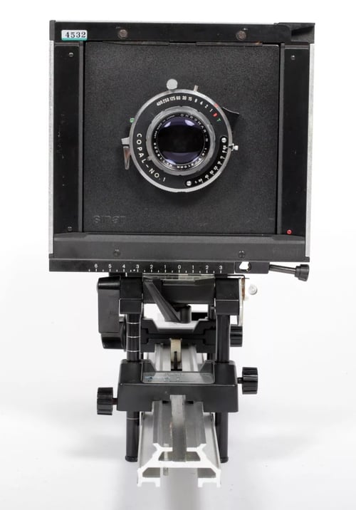 Image of Sinar Alpina 4X5 Camera w/ 210mm F6.3 lens + FRESNEL + holders + film NEW BELLOWS #4532