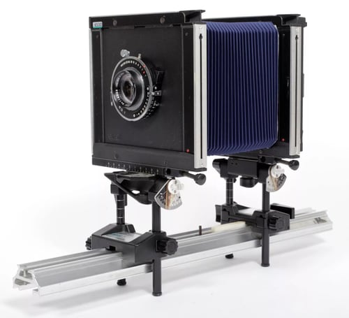 Image of Sinar Alpina 4X5 Camera w/ 210mm F6.3 lens + FRESNEL + holders + film NEW BELLOWS #4532