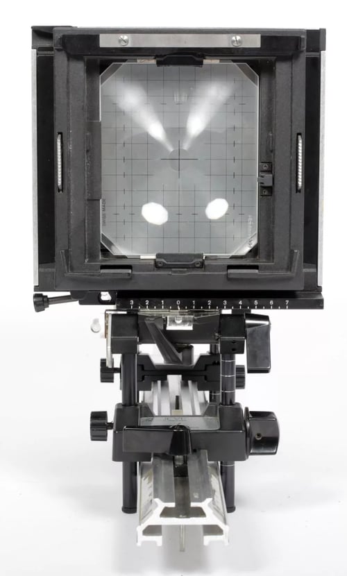 Image of Sinar Alpina 4X5 Camera w/ 210mm F6.3 lens + FRESNEL + holders + film NEW BELLOWS #4532