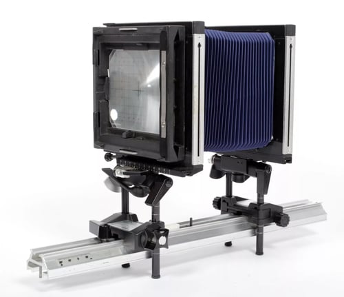 Image of Sinar Alpina 4X5 Camera w/ 210mm F6.3 lens + FRESNEL + holders + film NEW BELLOWS #4532