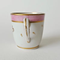 Image 2 of Antique Georgian Newhall Pink & Gold Coffee Cup c.1790s