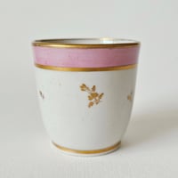 Image 3 of Antique Georgian Newhall Pink & Gold Coffee Cup c.1790s