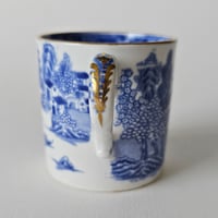 Image 2 of Antique Georgian Spode Blue & White Chinoiserie Gilded Coffee Can c.1805