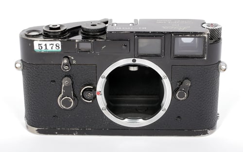 Image of Leica M3 SS (Black Repaint) 35mm camera body + Summicron 50mm F2 lens CLA #5178