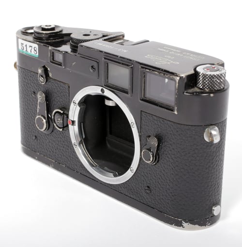 Image of Leica M3 SS (Black Repaint) 35mm camera body + Summicron 50mm F2 lens CLA #5178