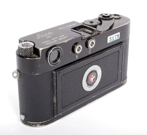 Image of Leica M3 SS (Black Repaint) 35mm camera body + Summicron 50mm F2 lens CLA #5178