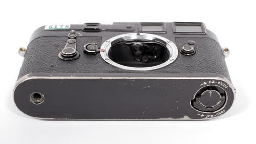 Image of Leica M3 SS (Black Repaint) 35mm camera body + Summicron 50mm F2 lens CLA #5178