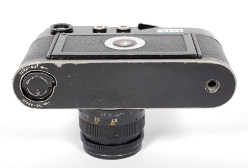 Image of Leica M3 SS (Black Repaint) 35mm camera body + Summicron 50mm F2 lens CLA #5178