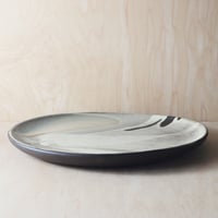 Image 2 of large dark stoneware serving plate