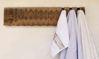 Image 3 of Wood end grain coat rack, 10 hooks