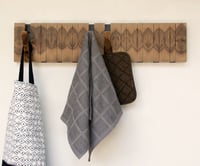 Image 4 of Wood end grain coat rack, 10 hooks
