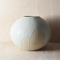 Image 1 of light stoneware globe vessel