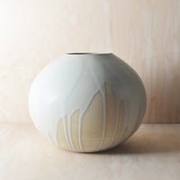 Image 2 of light stoneware globe vessel