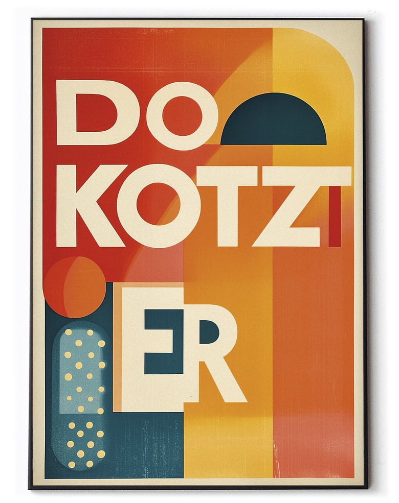 Image of Do Kotzt Er im Bauhaus Poster
